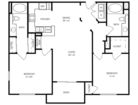 Two Bedroom 1170 Sqft